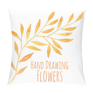Personality  Watercolor Hand Drawing  Leaves Pillow Covers
