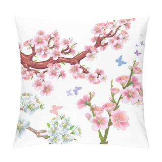 Personality  Set Of Flowering Branches Pillow Covers
