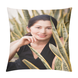 Personality  Woman Aged In Nature Pillow Covers