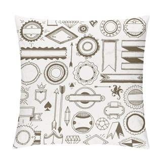 Personality  Design Elements And Badges Pillow Covers