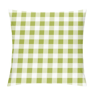 Personality  Green And White Gingham Background Pillow Covers
