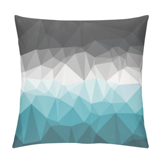 Personality  Abstract Blue And Grey Polygonal Background Pillow Covers