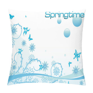 Personality  Springtime In Blue Pillow Covers