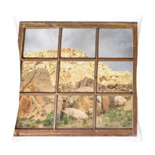 Personality  Desert Rocks And Cliffs - Window View Pillow Covers