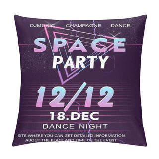 Personality  Retro Wave Cyber Space Poster Pillow Covers