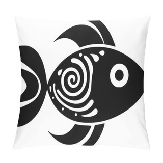 Personality  Fish - Minimalist And Flat Logo - Vector Illustration Pillow Covers