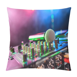 Personality  Sound Mixer With Microphone In Nightclub Pillow Covers