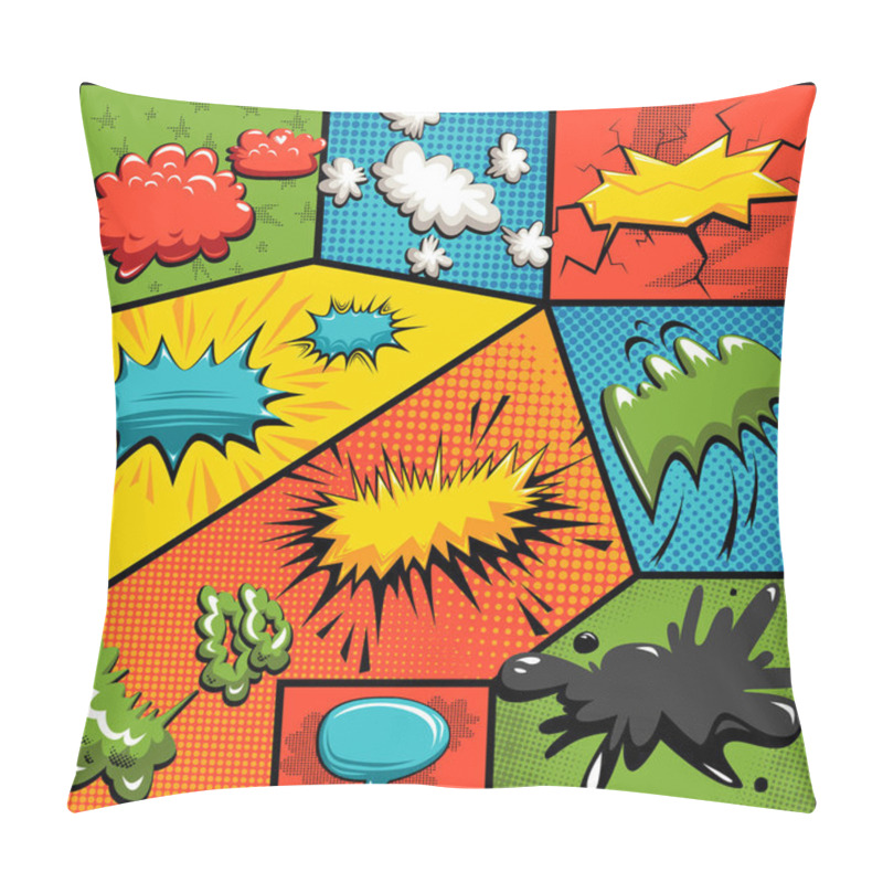 Personality  set of comics explosion bubbles pillow covers