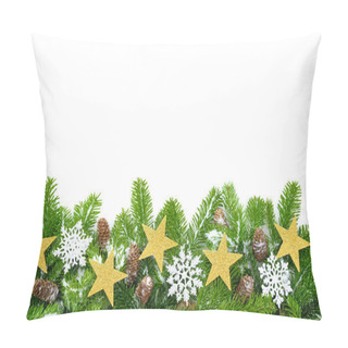 Personality  Decorated Fir Twigs With Lots Of Copyspace Pillow Covers