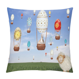 Personality  Sheep, Balloons, Rabbits And Sky Pillow Covers