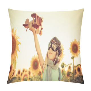 Personality  Child In Spring Field Pillow Covers
