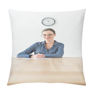 Personality Smiling Businesswoman  Pillow Covers