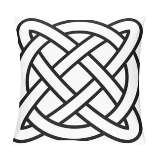Personality  Celtic Knot Symbol Eternal Life Infinity, Vector Amulet Symbol Longevity And Health, Symbol Of Mental Health And Well Being Pillow Covers