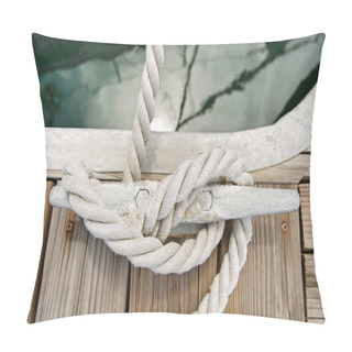 Personality  Rope Tied To A Jetty Cleat Pillow Covers