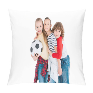 Personality  Children Playing Football Pillow Covers