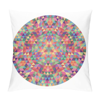 Personality  Round Geometric Triangle Mandala Design - Symmetric Vector Pattern Graphic Art From Triangles Pillow Covers