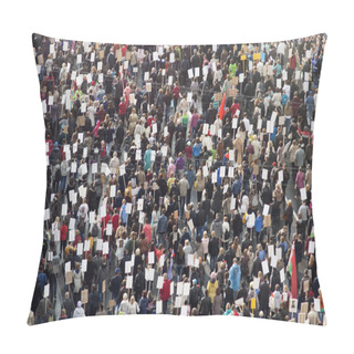 Personality  Crowd Of People Demonstrate Pillow Covers