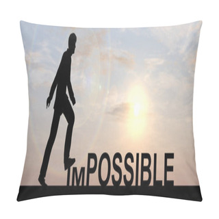 Personality  Businessman And Impossible Text Pillow Covers