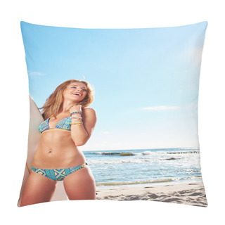 Personality  Beautiful Sexy Surfer Girl On The Beach Pillow Covers