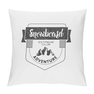 Personality  Snowboard Badge And Label It Can Be Used To Design Clothes For Presentations As Logos Pillow Covers