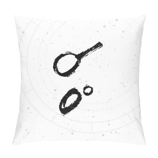 Personality  Vector Handdrawn Brush Ink Illustration Of Conjunction Astrological Sign With Natal Chart. Horoscope Signs, Magic Symbols, Icons.  Astrology Concept For Occult Design. Pillow Covers