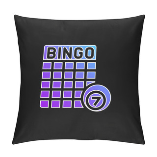 Personality  Bingo Blue Gradient Vector Icon Pillow Covers
