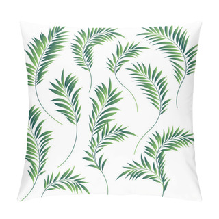 Personality  Beautiful Tropical Plant Background Illustration Material,It Is A Vector Work, Pillow Covers