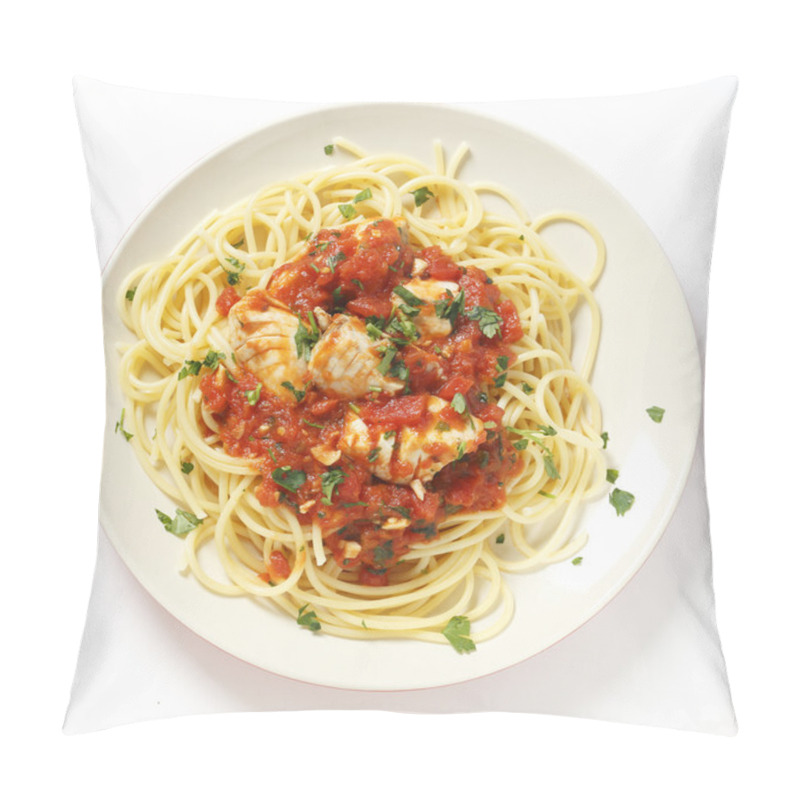 Personality  Spaghetti With Fish In Arrabbiata Sauce From Above Pillow Covers