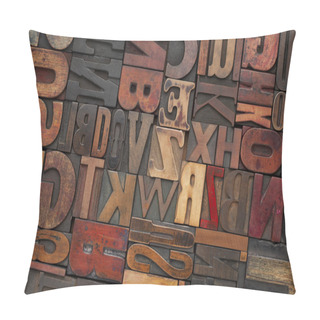 Personality  Vintage Wood Letterpress Type Pillow Covers