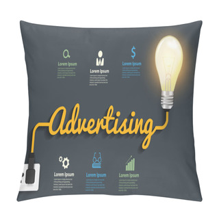Personality  Bulb With Socket And Lettering Pillow Covers