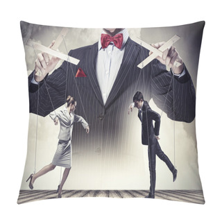 Personality  Businessman Puppeteer Pillow Covers