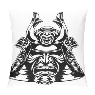 Personality  Samurai Mask Graphic Pillow Covers