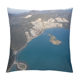 Personality  Aerial View A Summer Site From Didim Akbuk Turkey.  Pillow Covers