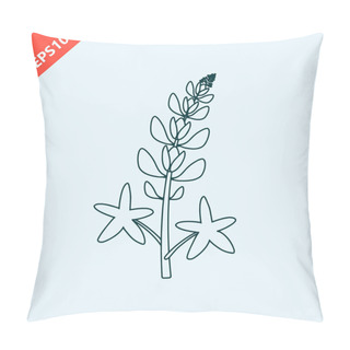 Personality  Hand Drawn Bluebonnet Design Template Flat Isolated Modern Vector Illustration Pillow Covers