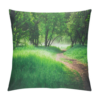 Personality  Scenic Landscape With Beautiful Lush Green Foliage Pillow Covers