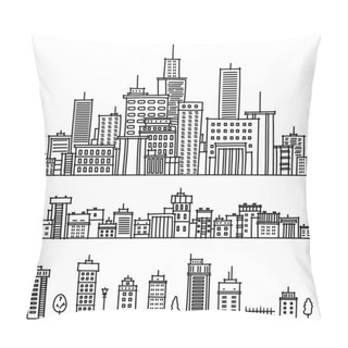 Personality  City And Elements For Design. Pillow Covers