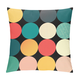 Personality  Seamless Vector Pattern Of Circles. Pillow Covers