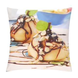 Personality  Pears With Almonds And Chocolate Pillow Covers