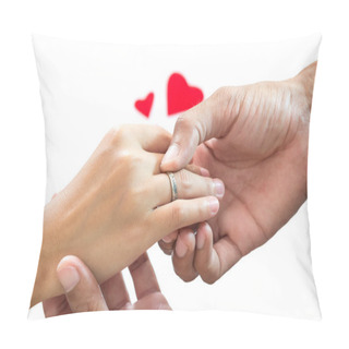 Personality  Hand Wear Wedding Love Rings Pillow Covers