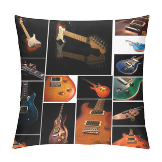 Personality  Set Of Guitar Close Up Photos Pillow Covers