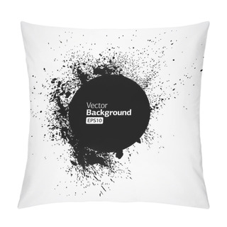 Personality  Black Grunge Ink Splat Shapes Pillow Covers