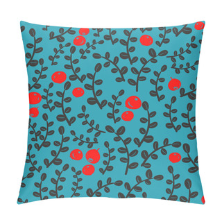 Personality  Seamless Pattern With Forest Berries. Pillow Covers