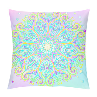 Personality  Mandala. Beautiful Vintage Round Pattern. Vector Illustration. P Pillow Covers