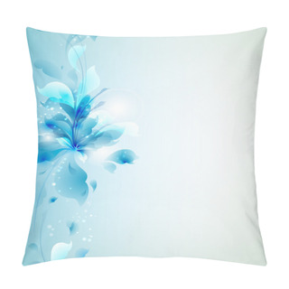 Personality  Seamless Tender Background With Blue Abstract Flower Pillow Covers
