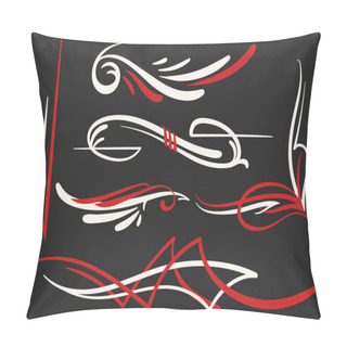 Personality  Two Colored Pinstriping Ornaments Set Pillow Covers
