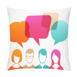 Personality  With Speech Bubbles Pillow Covers