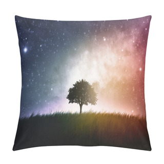 Personality  Single Tree Space Background Pillow Covers