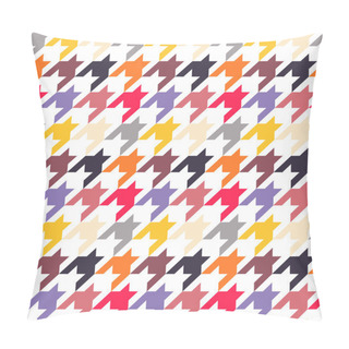 Personality  Houndstooth Seamless Pattern, Colorful Pillow Covers