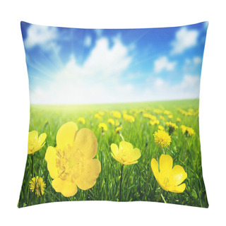 Personality  Field Of Spring Flowers Pillow Covers