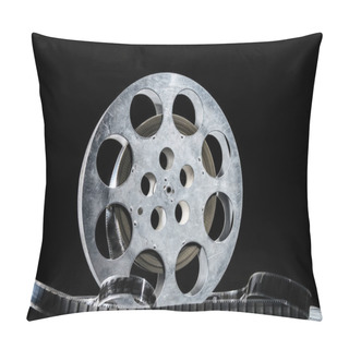 Personality  35 Mm Film Reel With Dramatic Lighting On A Dark Background Pillow Covers